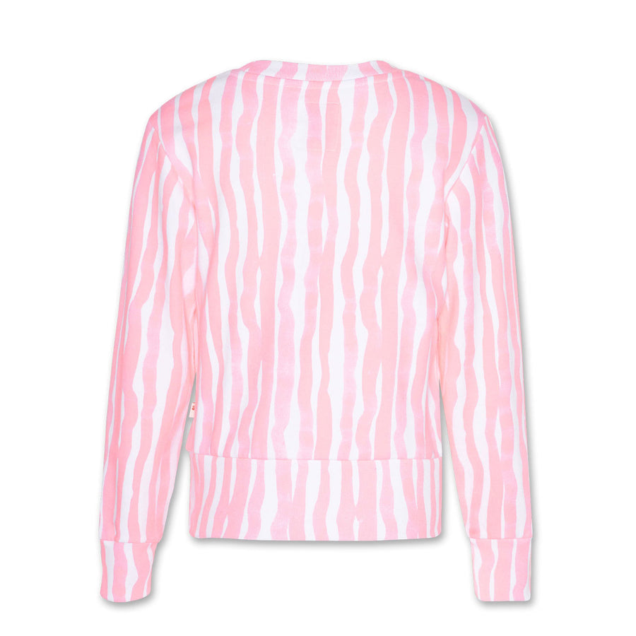 AO76 White Lana Stripes Sweatshirt