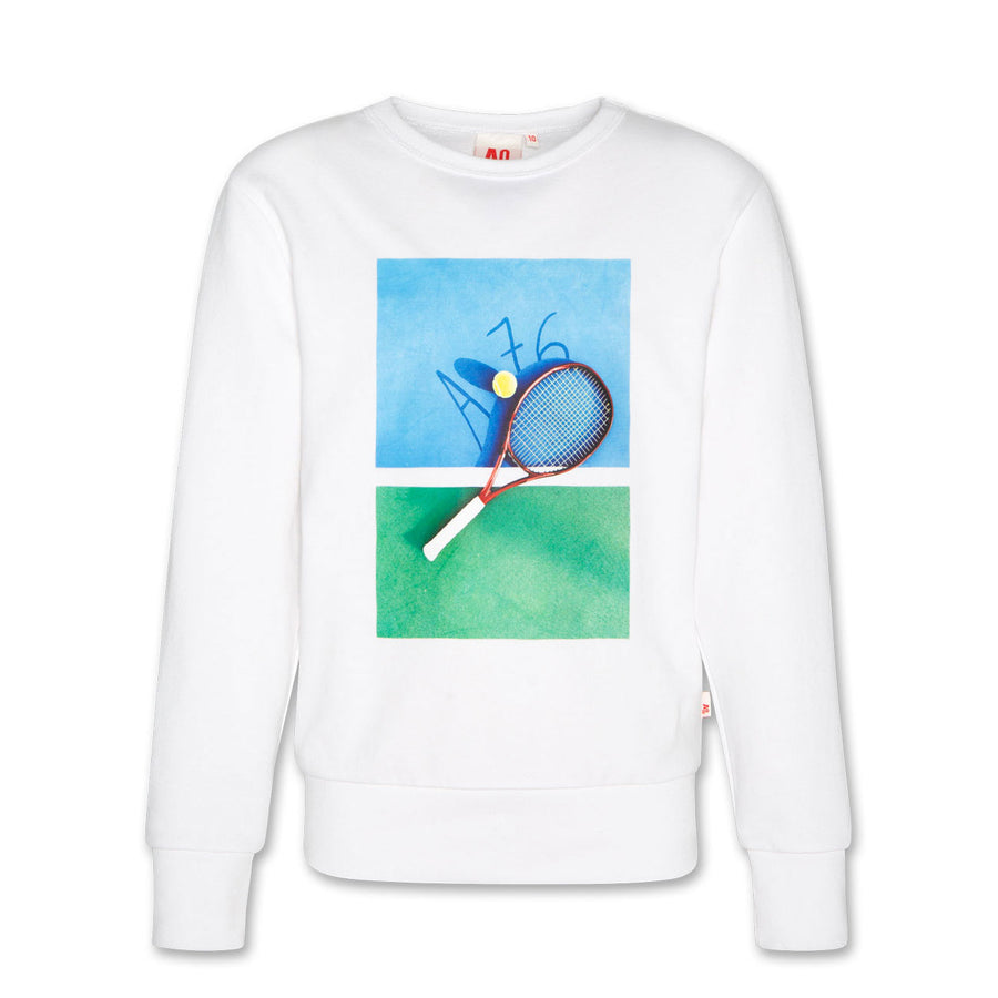 AO76 White Tom Tennis Sweatshirt