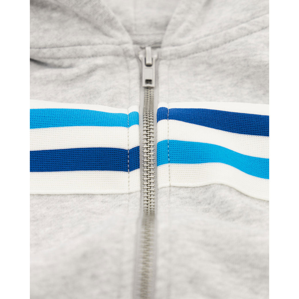 AO76 Heather Grey Norman Full Zip Tape Hoodie