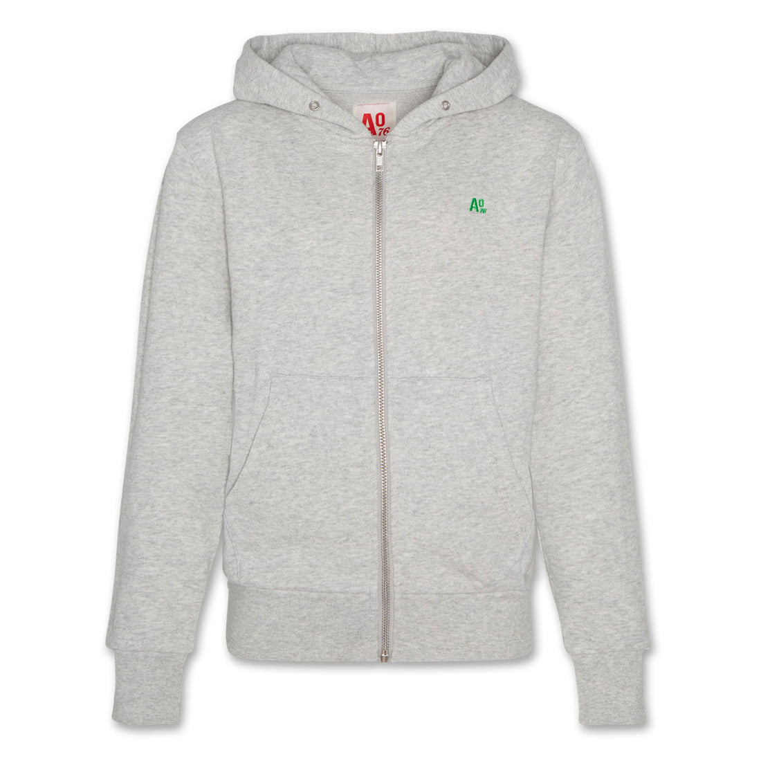 AO76 Heather Grey Norman Full Zip Hoodie