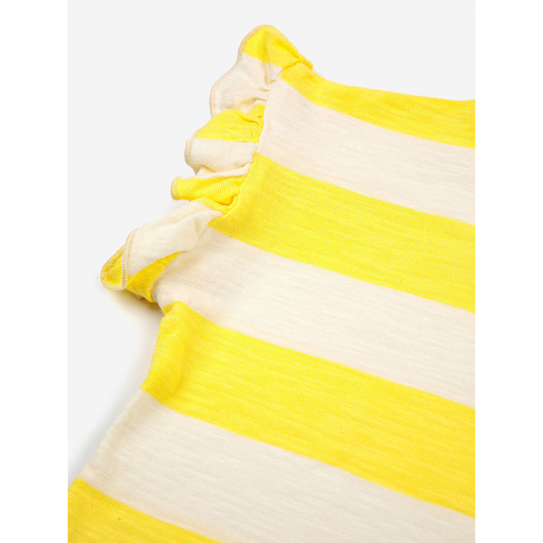 Bobo Choses Yellow Stripes Ruffle T-Shirt