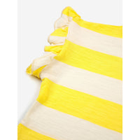 Bobo Choses Yellow Stripes Ruffle T-Shirt