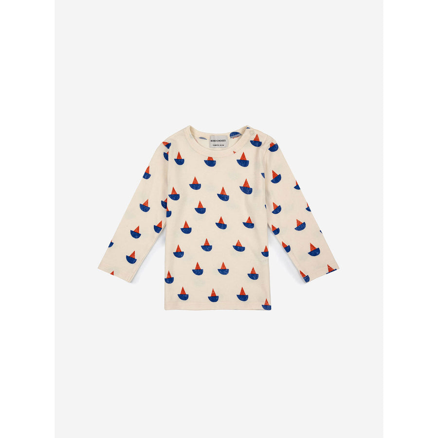 Bobo Choses Sail Boat All Over Long Sleeve T-Shirt