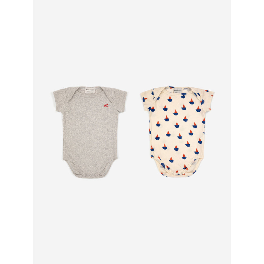 Bobo Choses Sail Boat All Over Short Sleeve Bodies Set