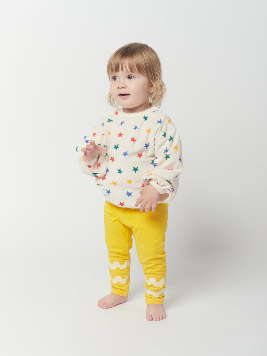 Bobo Choses Multicolor Stars All Over Terry Sweatshirt