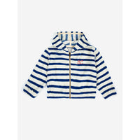 Bobo Choses Blue Stripes Terry Zipped Sweatshirt