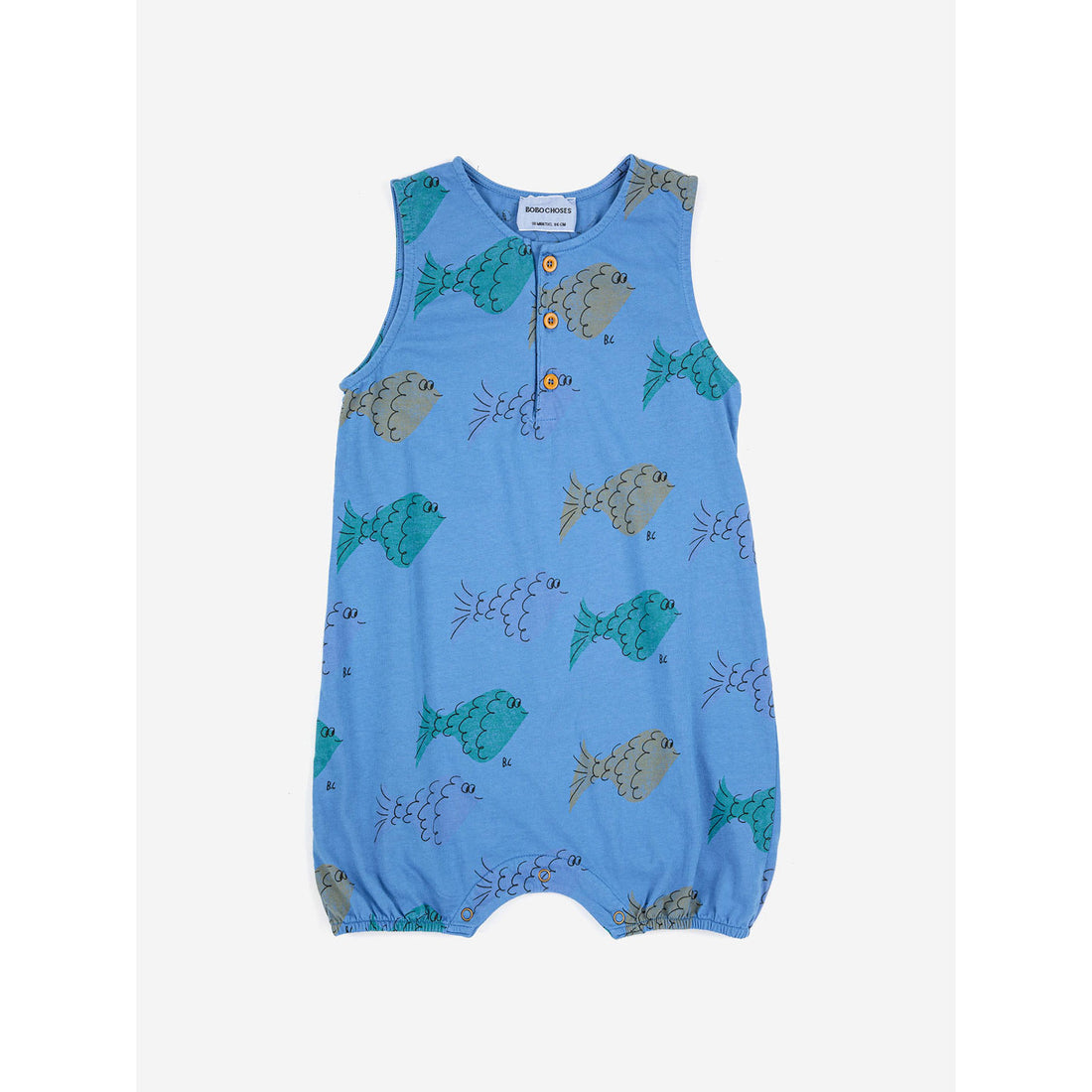 Bobo Choses Multicolor Fish All Over Playsuit