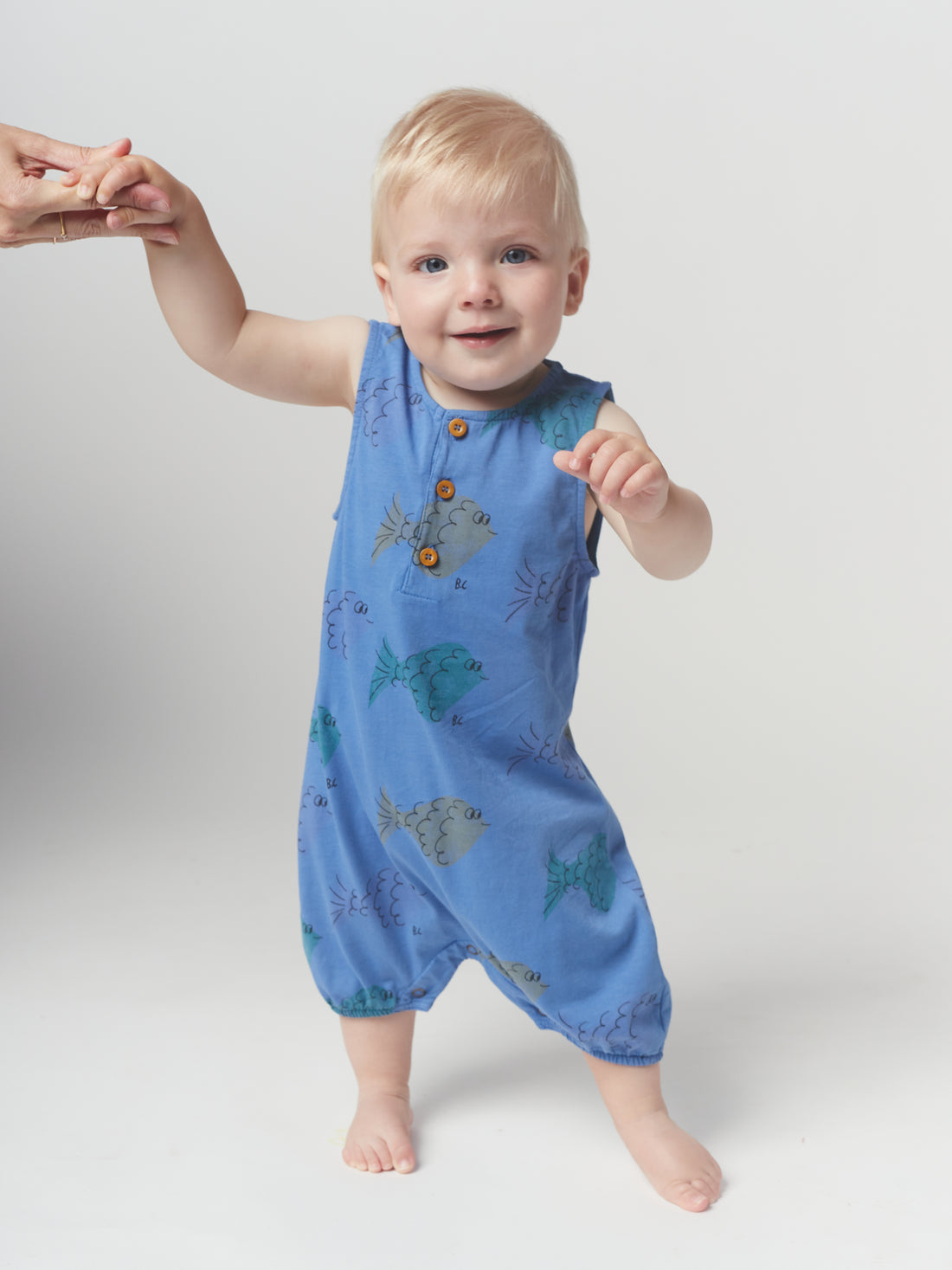 Bobo Choses Multicolor Fish All Over Playsuit