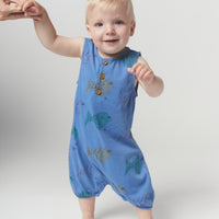 Bobo Choses Multicolor Fish All Over Playsuit