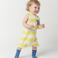 Bobo Choses Yellow Stripes Baby Playsuit