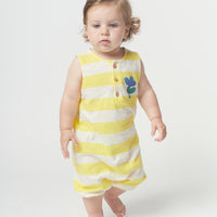 Bobo Choses Yellow Stripes Baby Playsuit