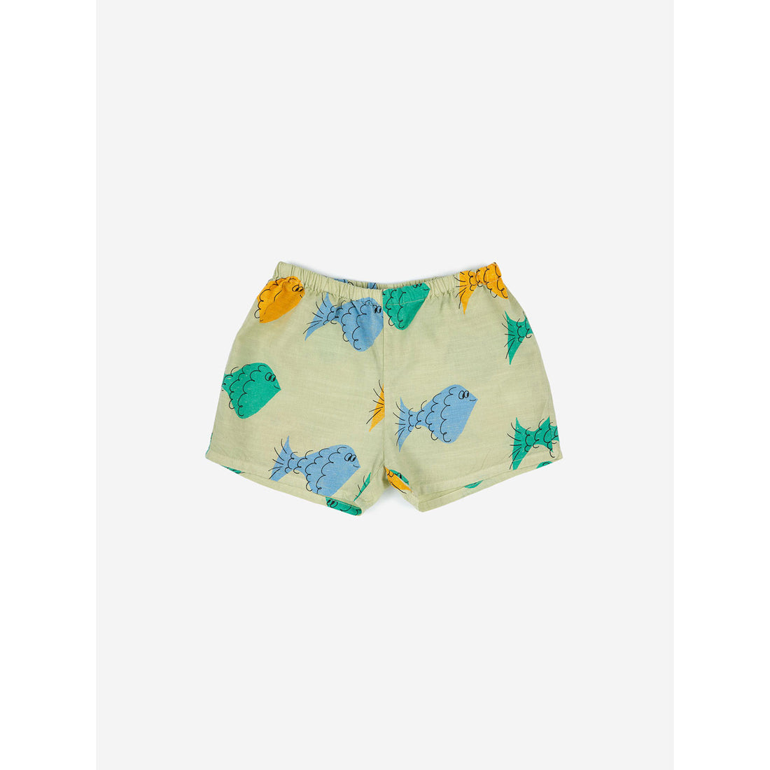 Bobo Choses Multicolor Fish All Over Woven Baby Shorts
