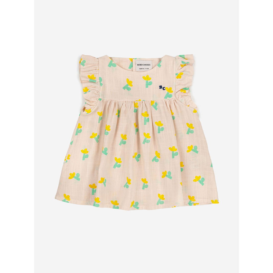 Bobo Choses Sea Flower All Over Ruffle Baby Dress