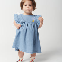 Bobo Choses Pelican Ruffle Woven Baby Dress