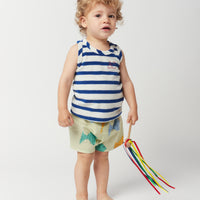 Bobo Choses Blue Stripes Terry Tank Top