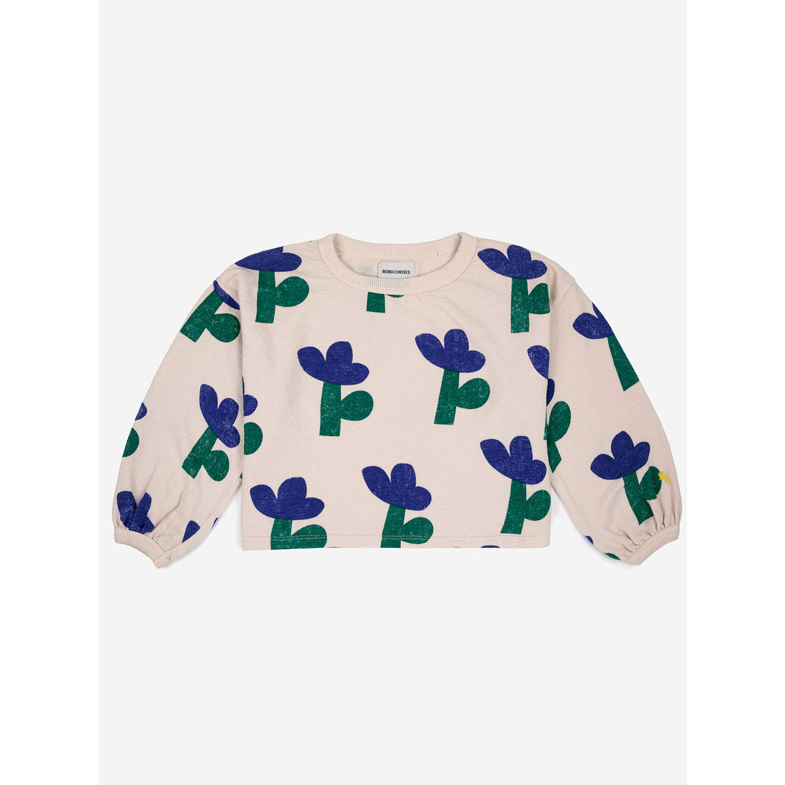 Bobo Choses Sea Flower All Over Cropped Sweatshirt