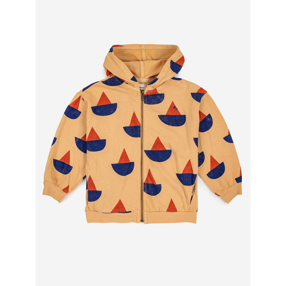 Bobo Choses Sail Boat All Over Zipped Sweatshirt