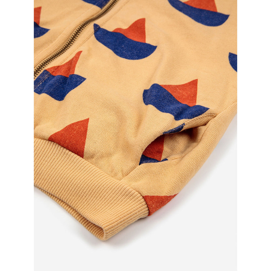 Bobo Choses Sail Boat All Over Zipped Sweatshirt