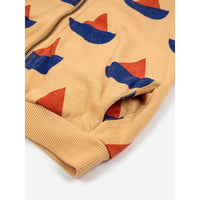 Bobo Choses Sail Boat All Over Zipped Sweatshirt