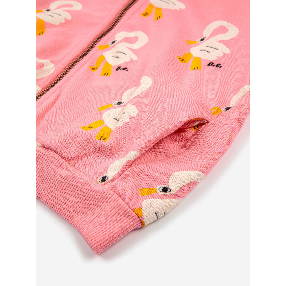 Bobo Choses Pelican All Over Zipped Sweatshirt