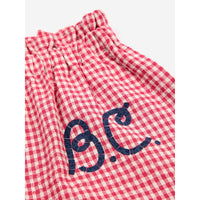 Bobo Choses Pink Vichy Woven Shorts