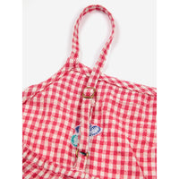 Bobo Choses Pink Vichy Woven Tank Top