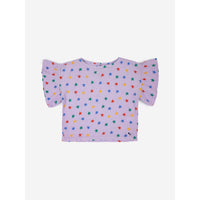 Bobo Choses Multicolor Stars Woven Ruffle Top