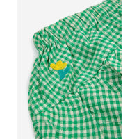 Bobo Choses Green Vichy Woven Ruffle Skirt