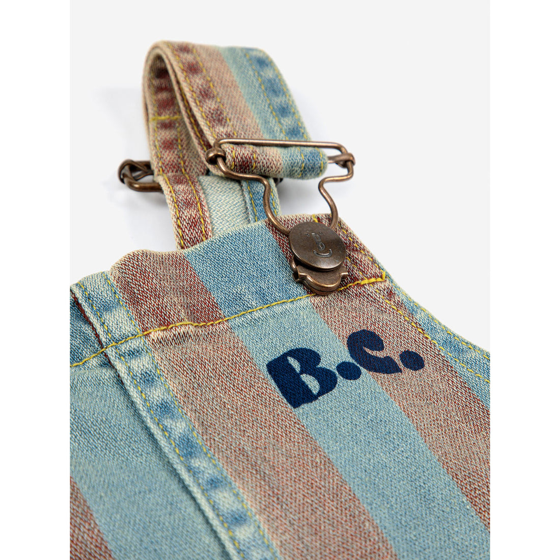 Bobo Choses Vertical Stripes Denim Short Dungaree