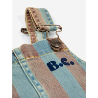 Bobo Choses Vertical Stripes Denim Short Dungaree