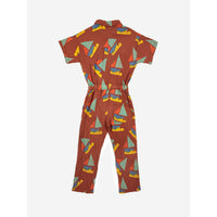 Bobo Choses Multicolor Sail Boat All Over Woven Overall