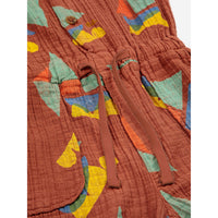Bobo Choses Multicolor Sail Boat All Over Woven Overall