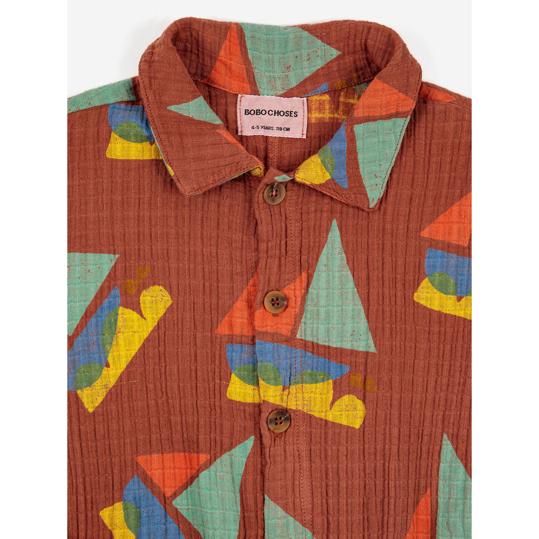 Bobo Choses Multicolor Sail Boat All Over Woven Overall