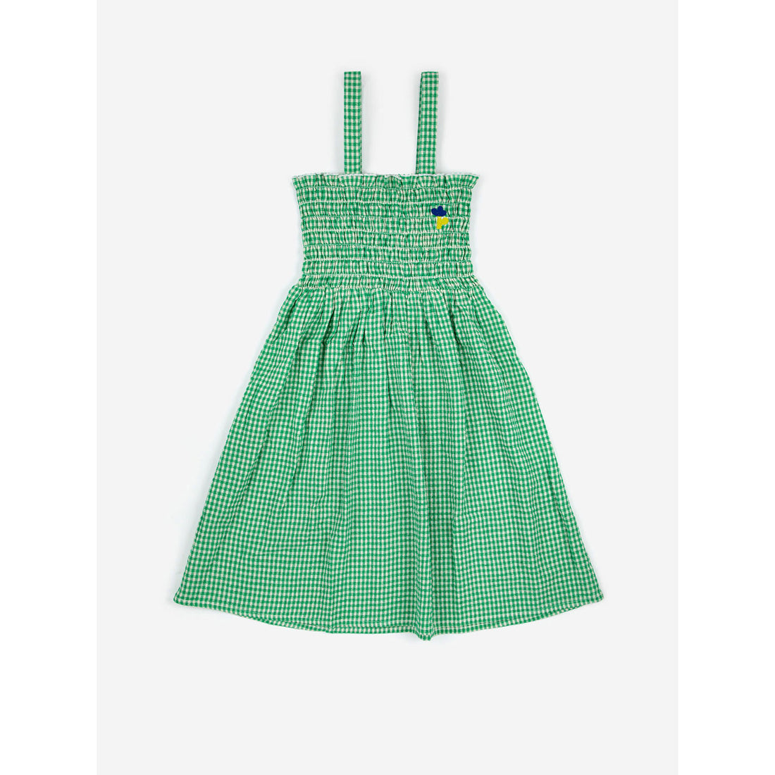 Bobo Choses Green Vichy Strap Dress