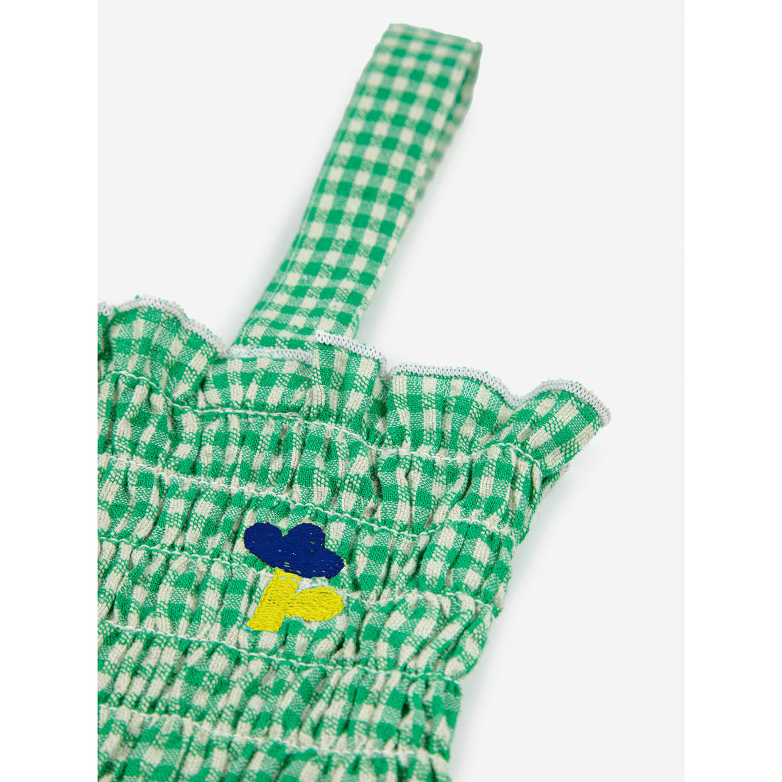 Bobo Choses Green Vichy Strap Dress