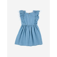 Bobo Choses Pelican Denim Ruffle Dress