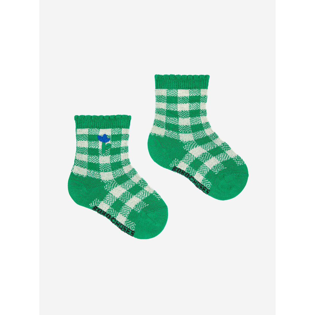 Bobo Choses Green Vichy Long Baby Socks