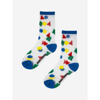 Bobo Choses Geometric Colors Transparent Short Socks