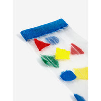 Bobo Choses Geometric Colors Transparent Short Socks