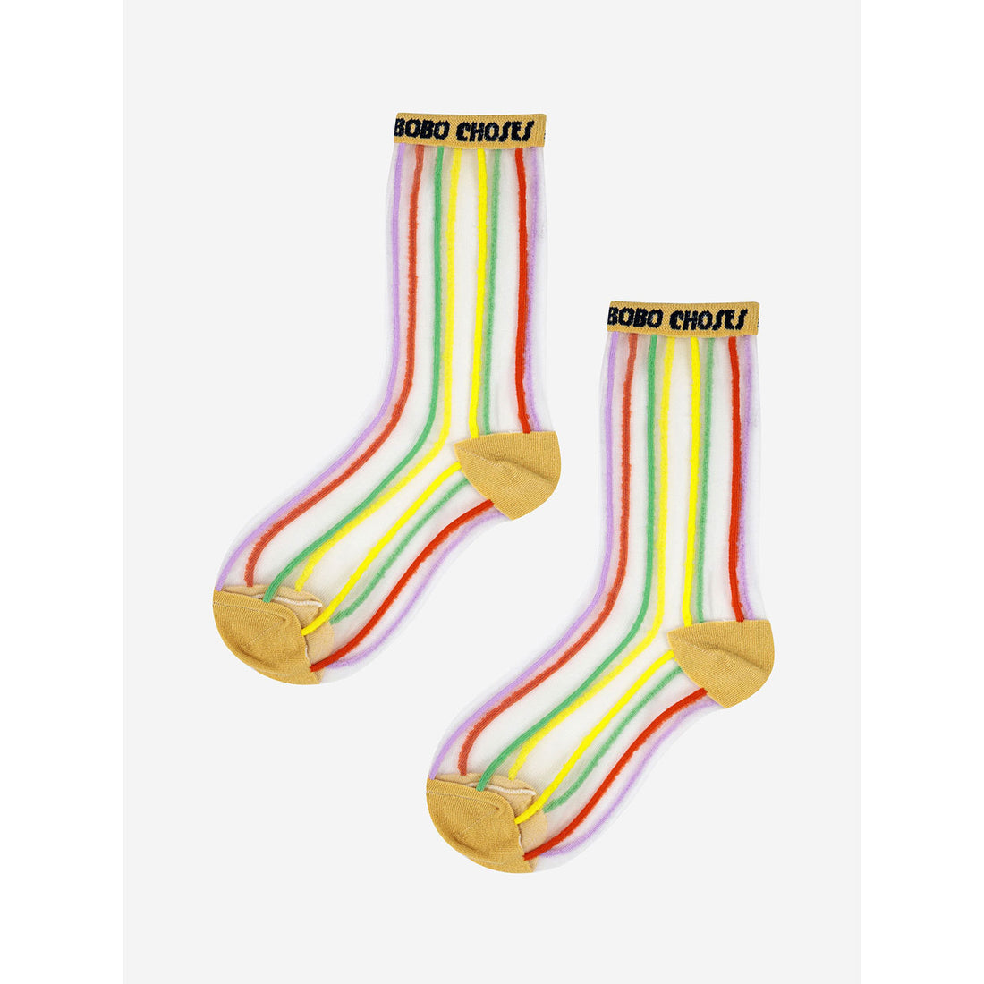 Bobo Choses Color Stripes Transparent Short Socks