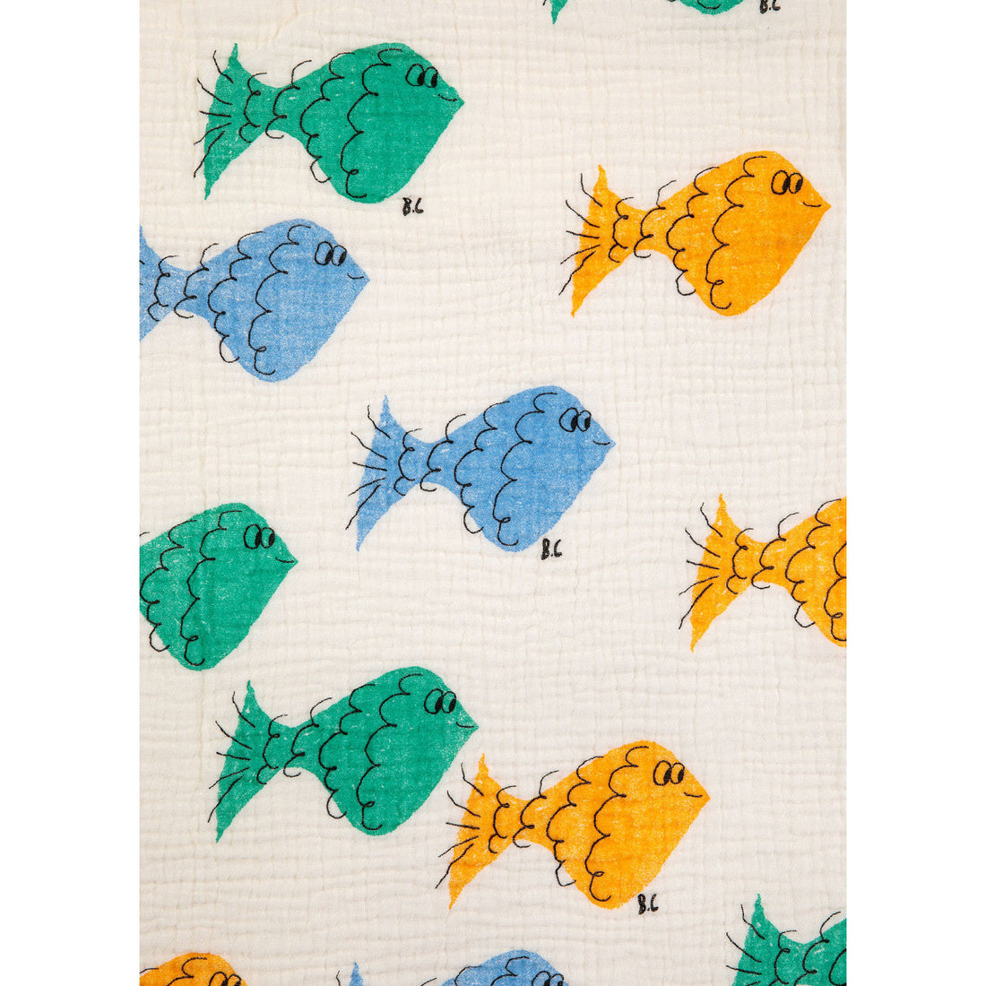 Bobo Choses Multicolor Fish All Over Muslin