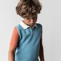 Aymara Petrol Colorblock Enzo Knit Pullover