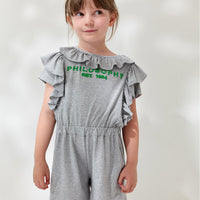 Philosophy Grey Ruffle Romper