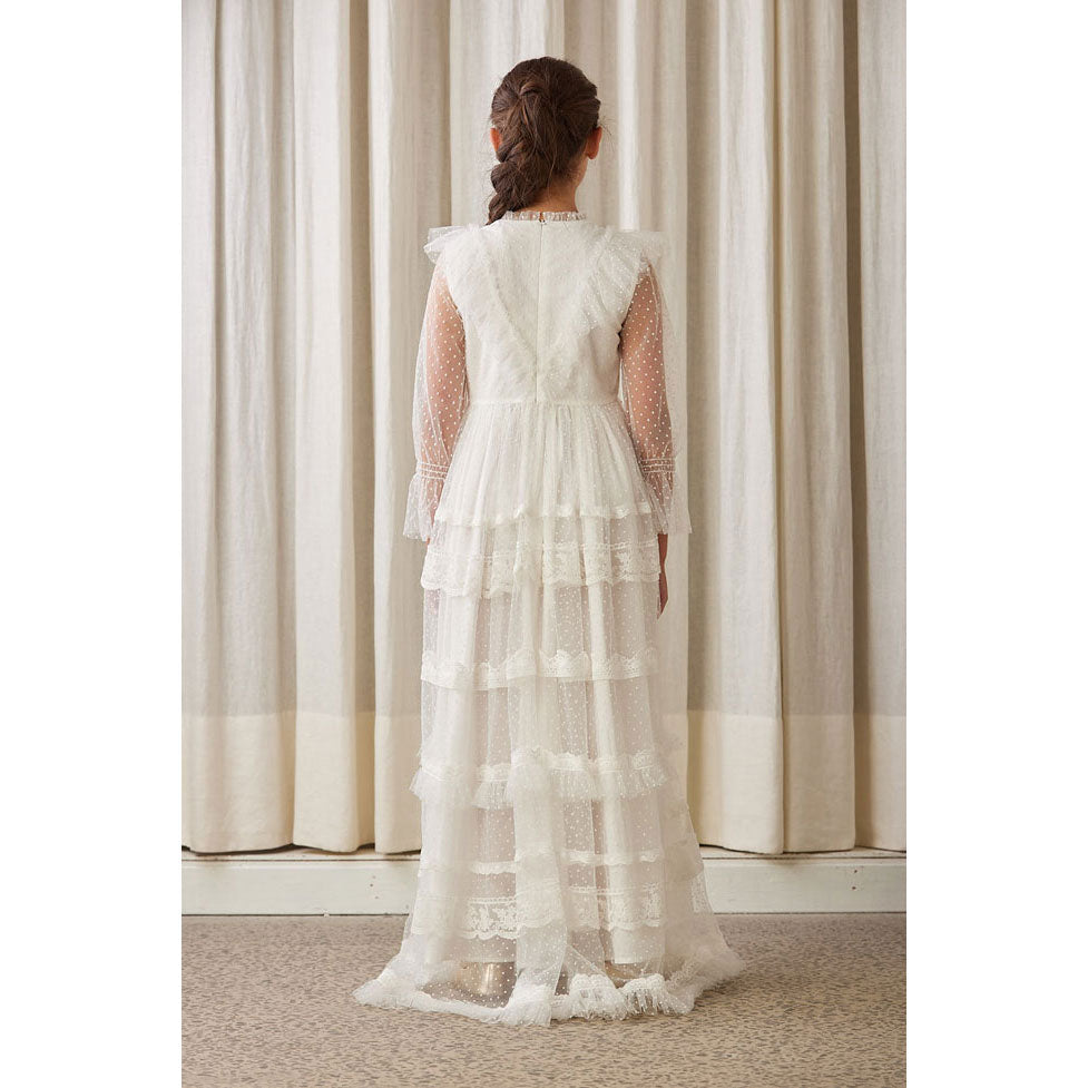 Petite Amalie White Eve Tulle Dress