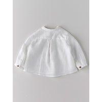 Nanos White Linen Hook Eye Baby Tunic