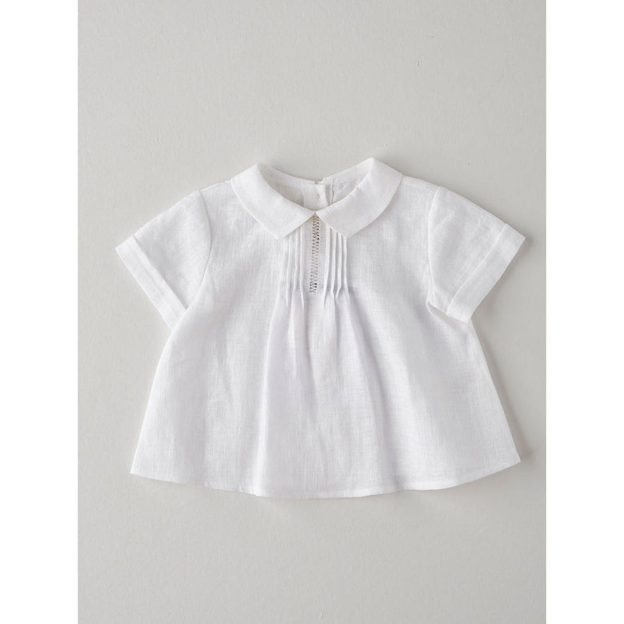 Nanos White Baby Collared Shirt