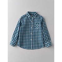 Nanos Teal Check Shirt
