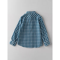 Nanos Teal Check Shirt