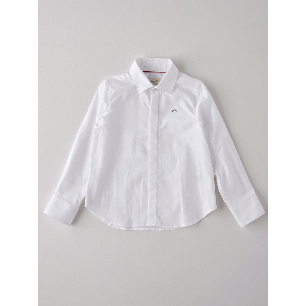 Nanos White Classic Long Sleeve Shirt