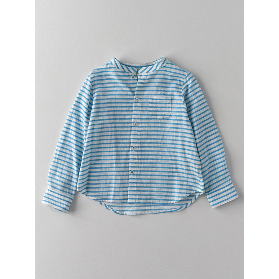 Nanos Blue Horizontal Stripe Tunic